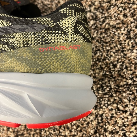 Asics Dynablast 3 FF Blast Mens Running Shoes Black Green 1011B460 Size 13 - Picture 6 of 8